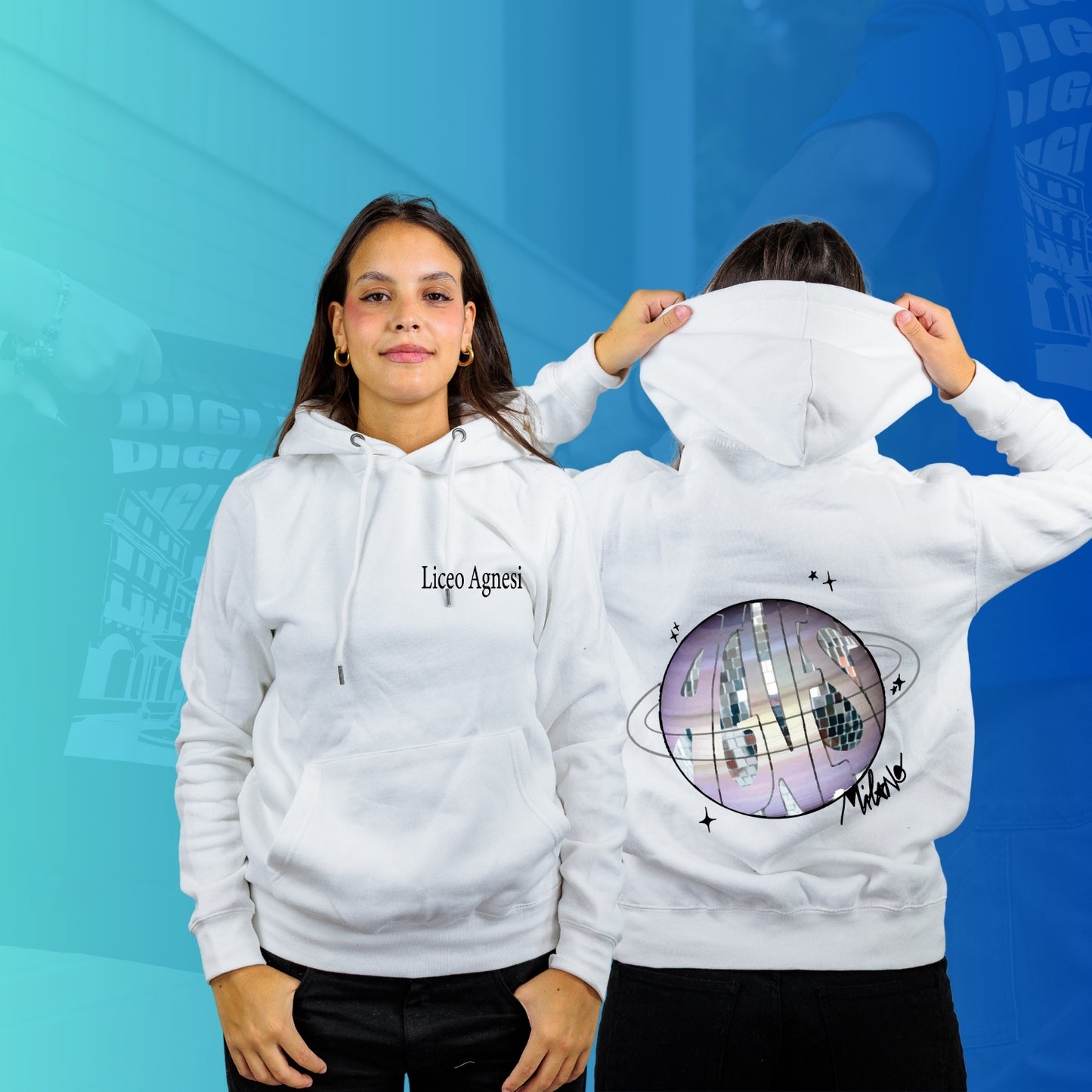 FELPA CON CAPPUCCIO AGNESI 1