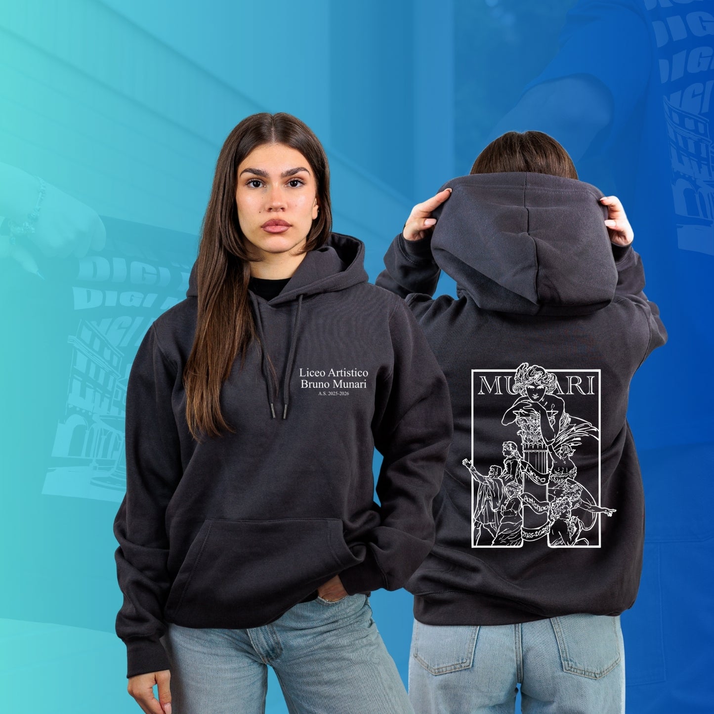 FELPA CON CAPPUCCIO MUNARI