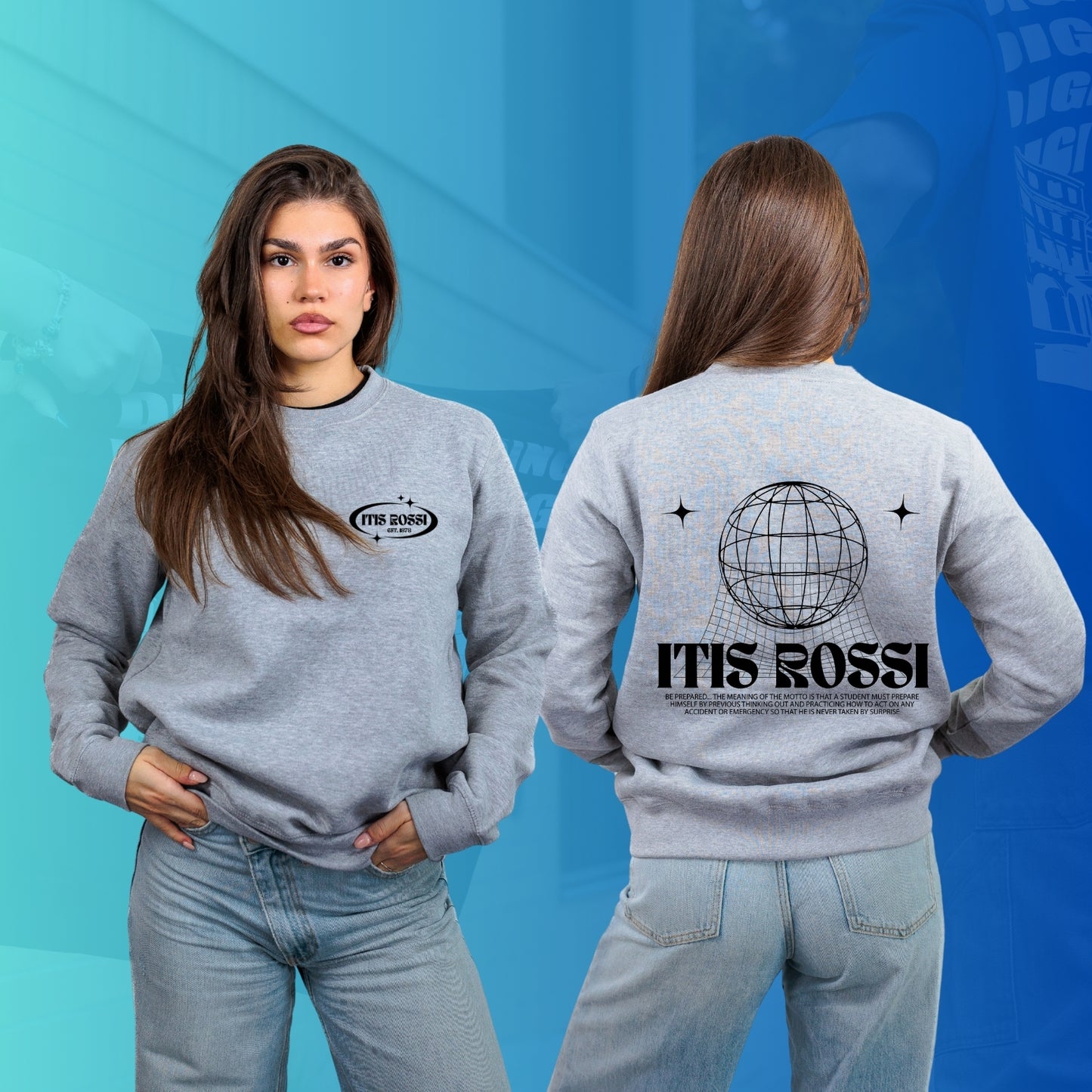 FELPA GIROCOLLO ROSSI