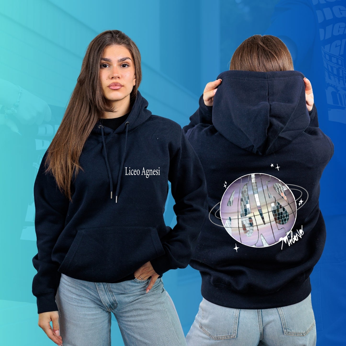 FELPA CON CAPPUCCIO AGNESI 1