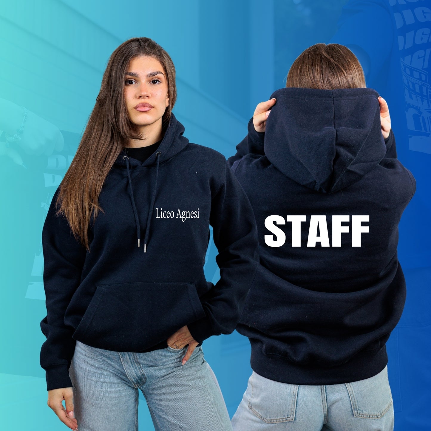 FELPA CON CAPPUCCIO AGNESI 2