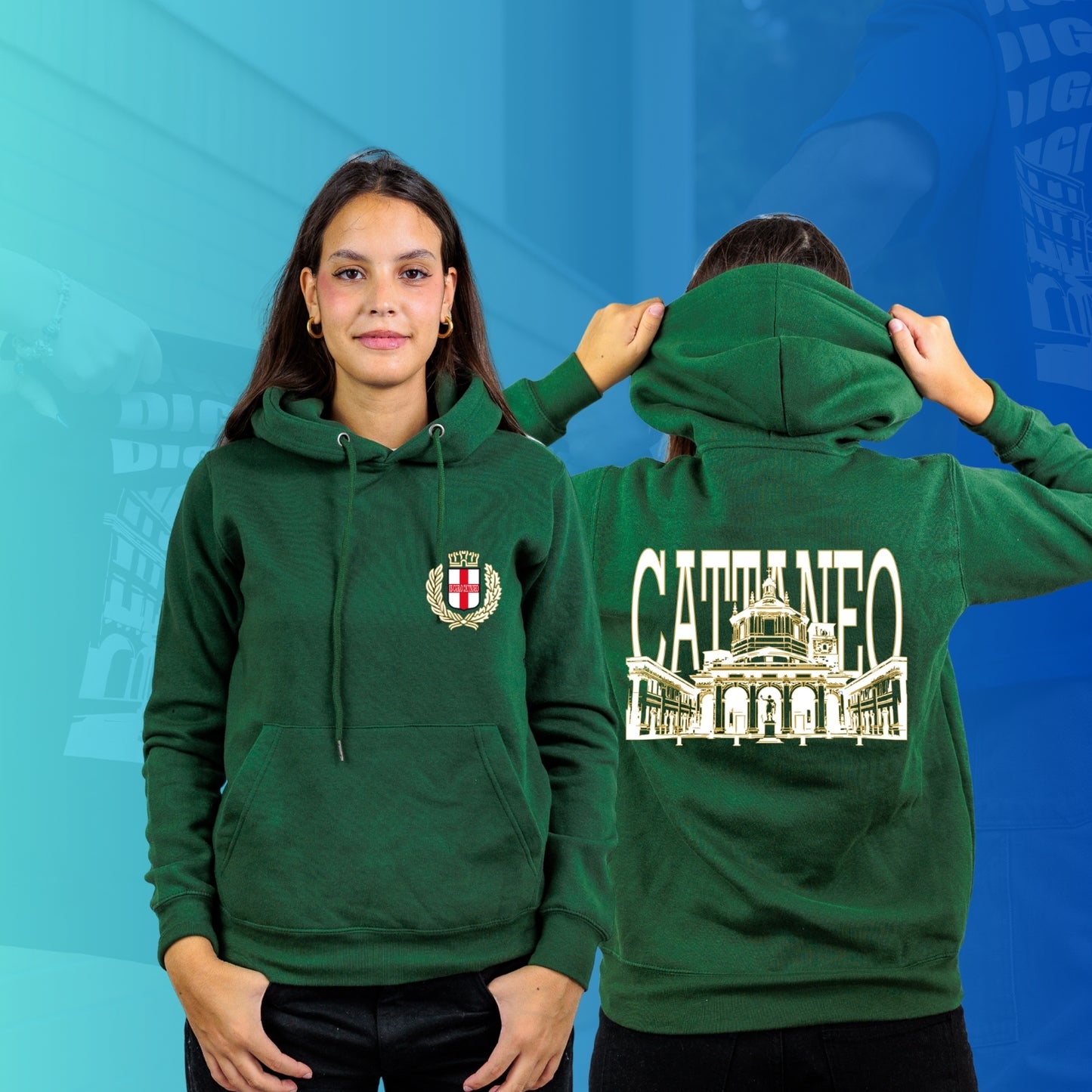 FELPA CON CAPPUCCIO CATTANEO