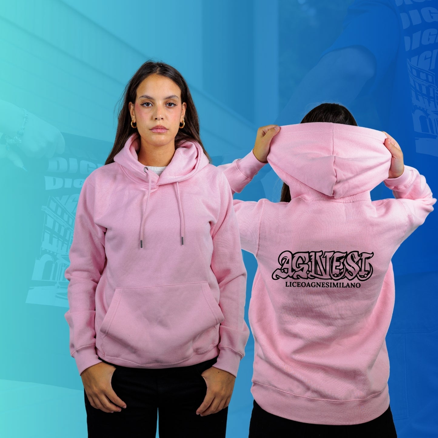 FELPA CON CAPPUCCIO AGNESI 4