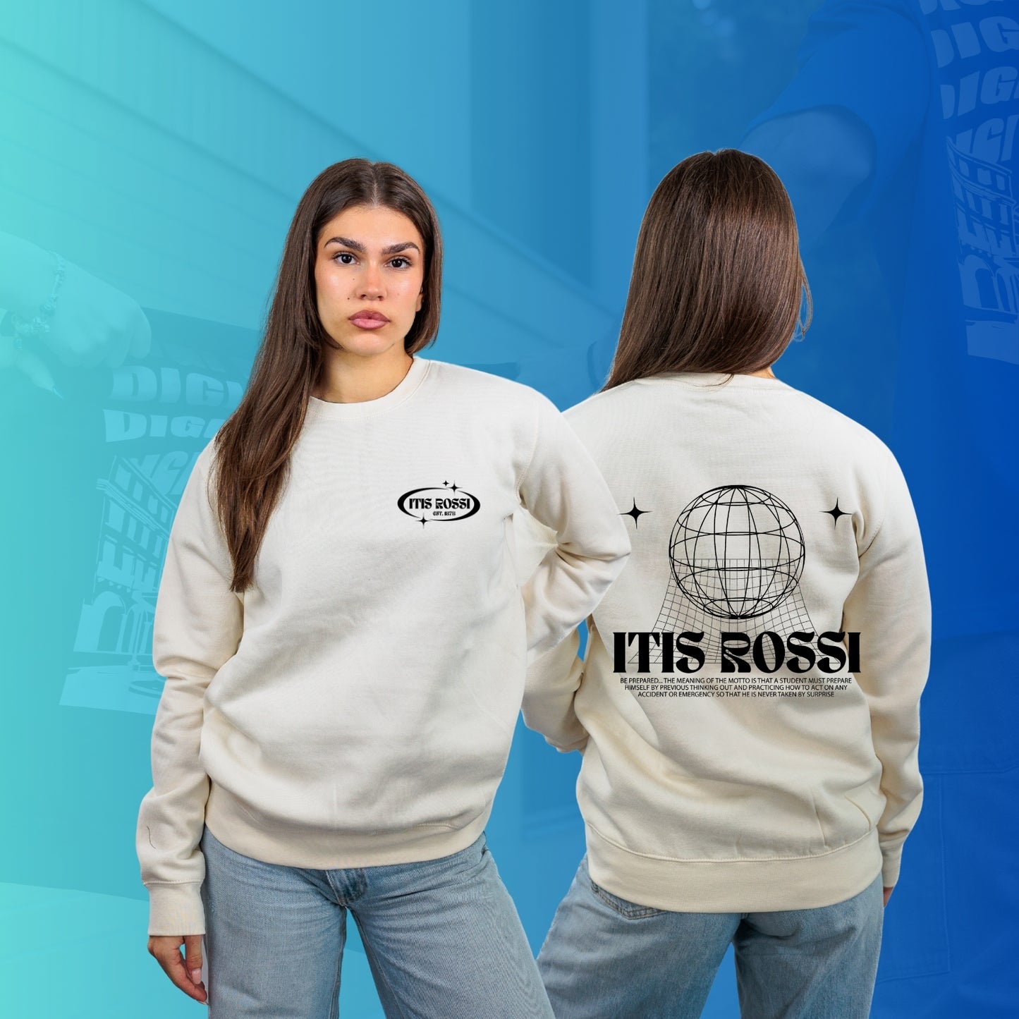 FELPA GIROCOLLO ROSSI