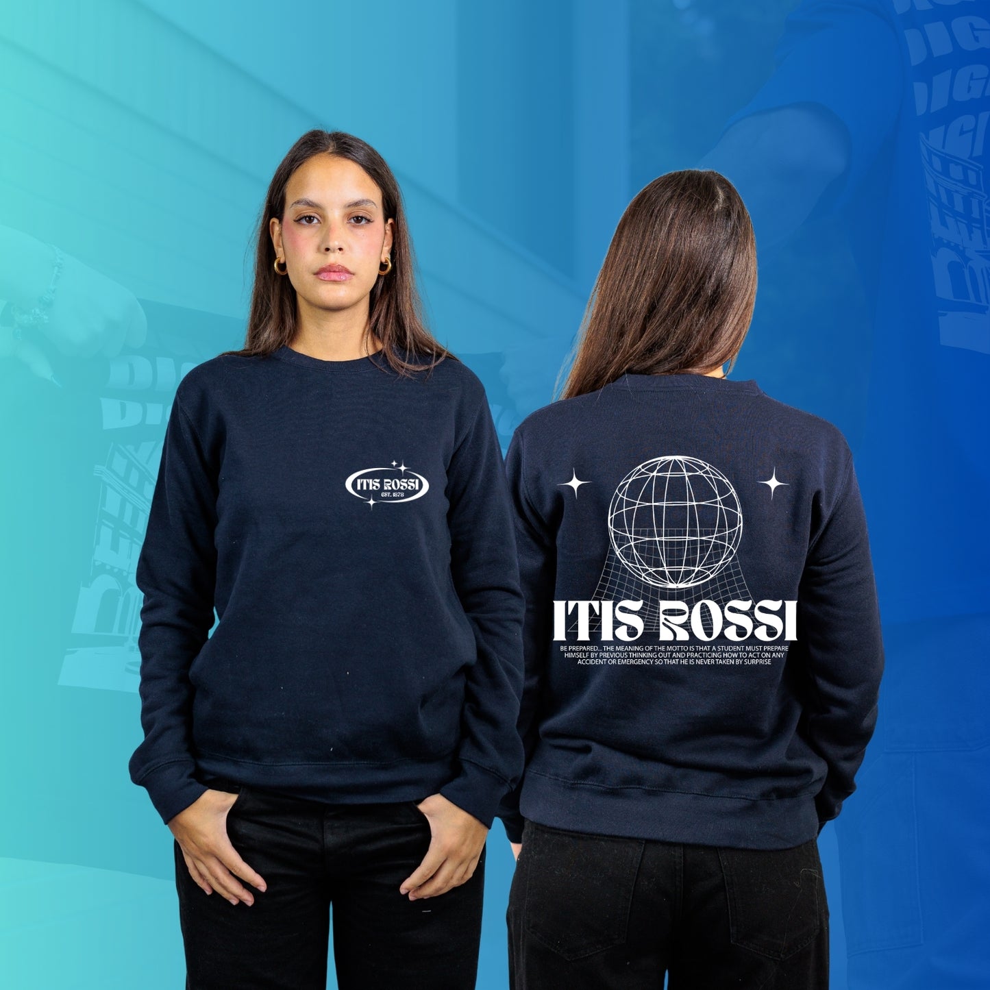 FELPA GIROCOLLO ROSSI