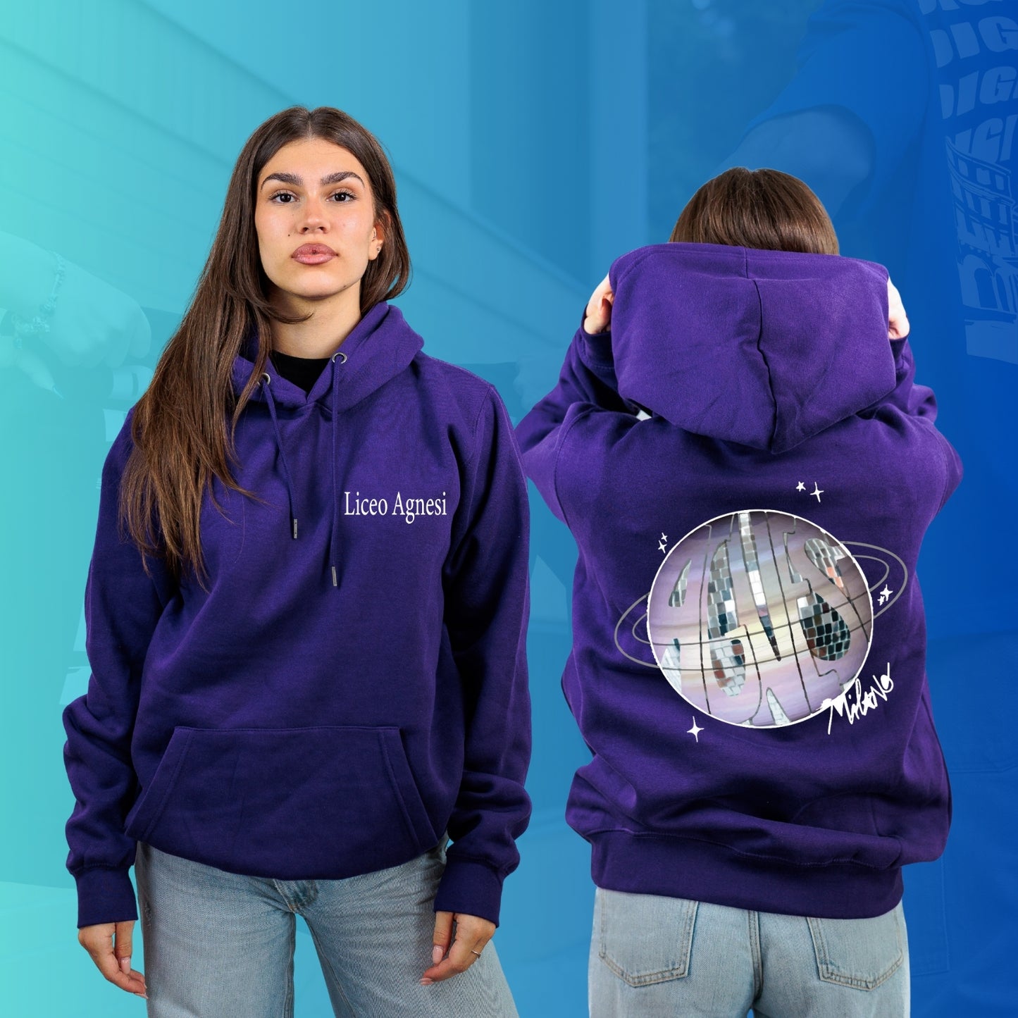 FELPA CON CAPPUCCIO AGNESI 1