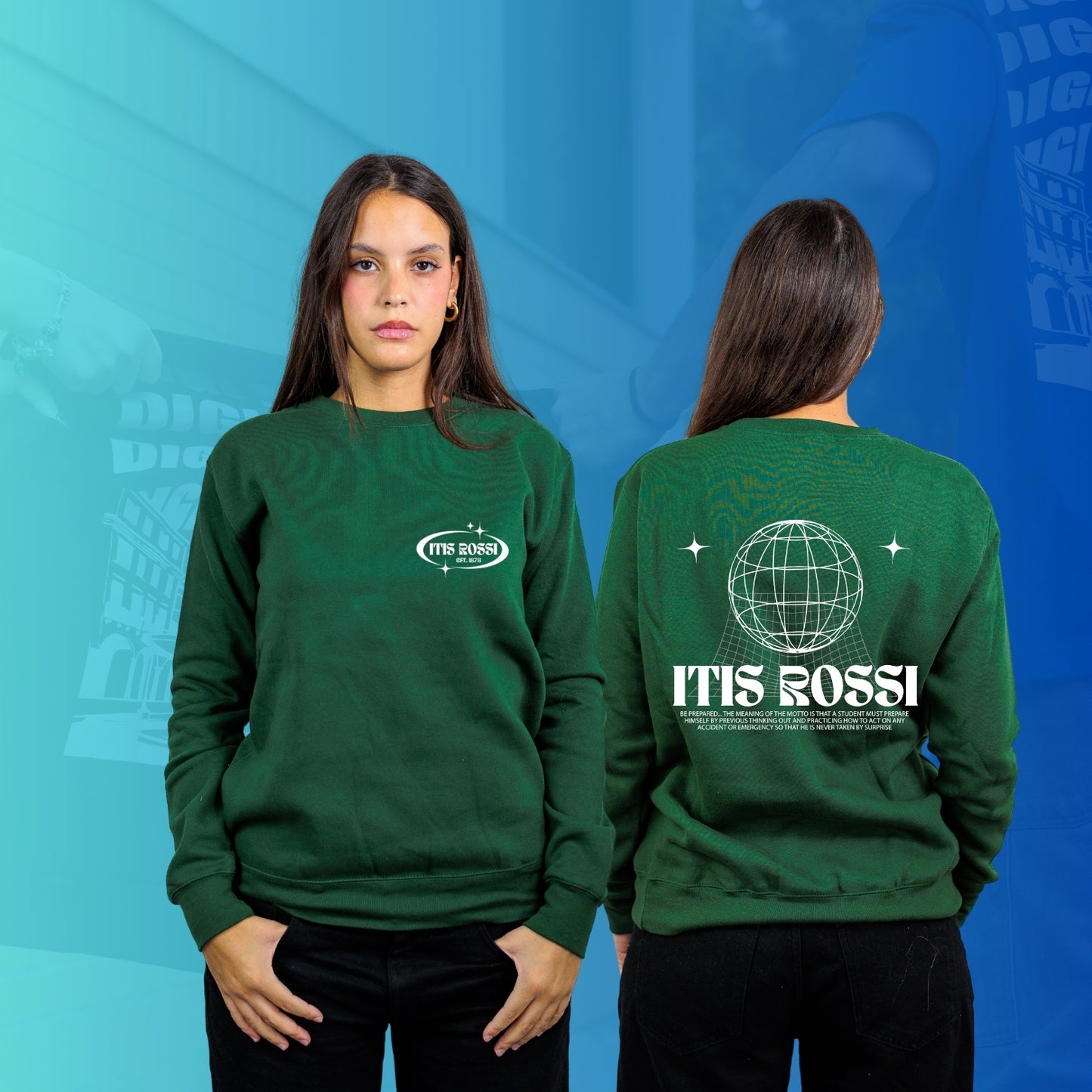 FELPA GIROCOLLO ROSSI