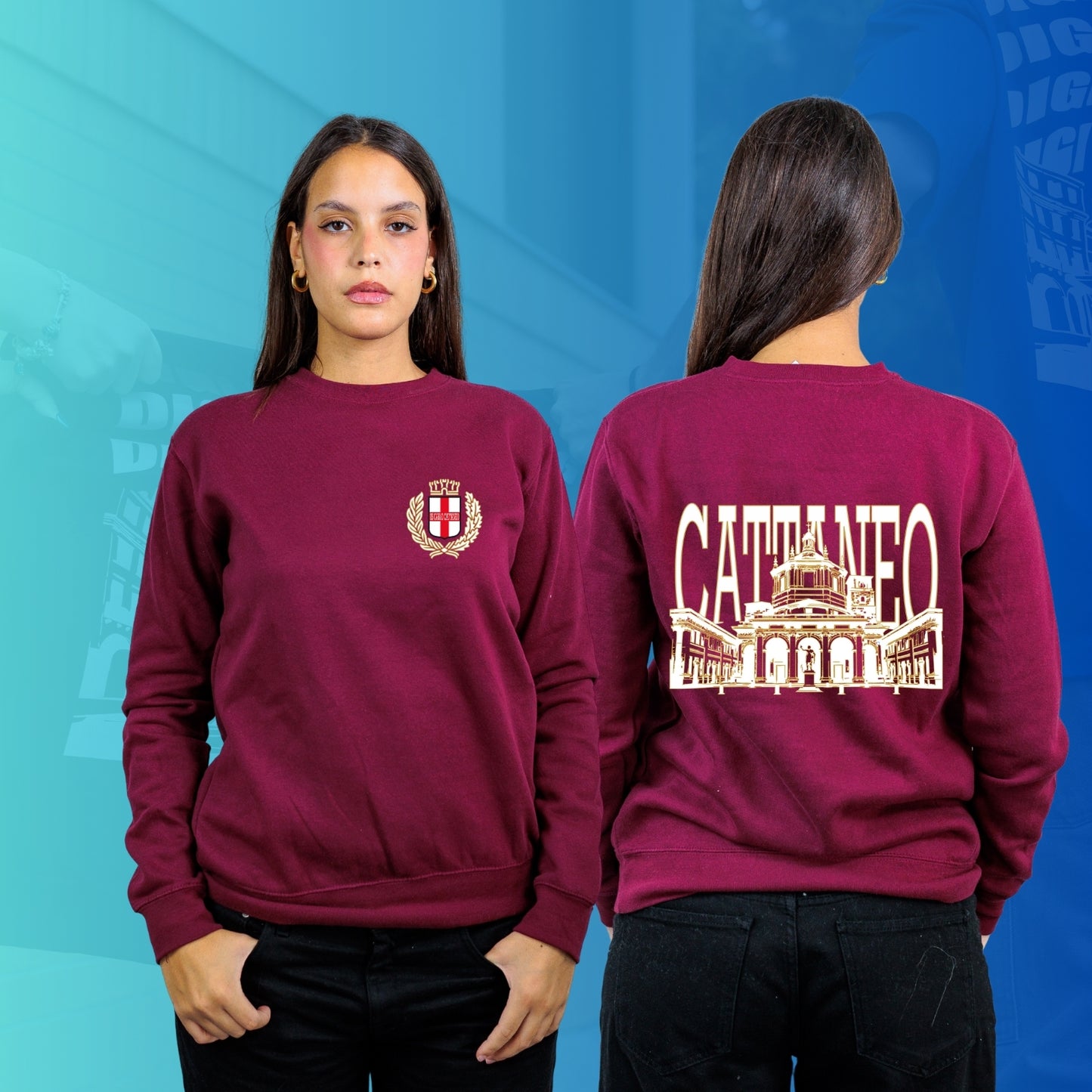 FELPA GIROCOLLO CATTANEO