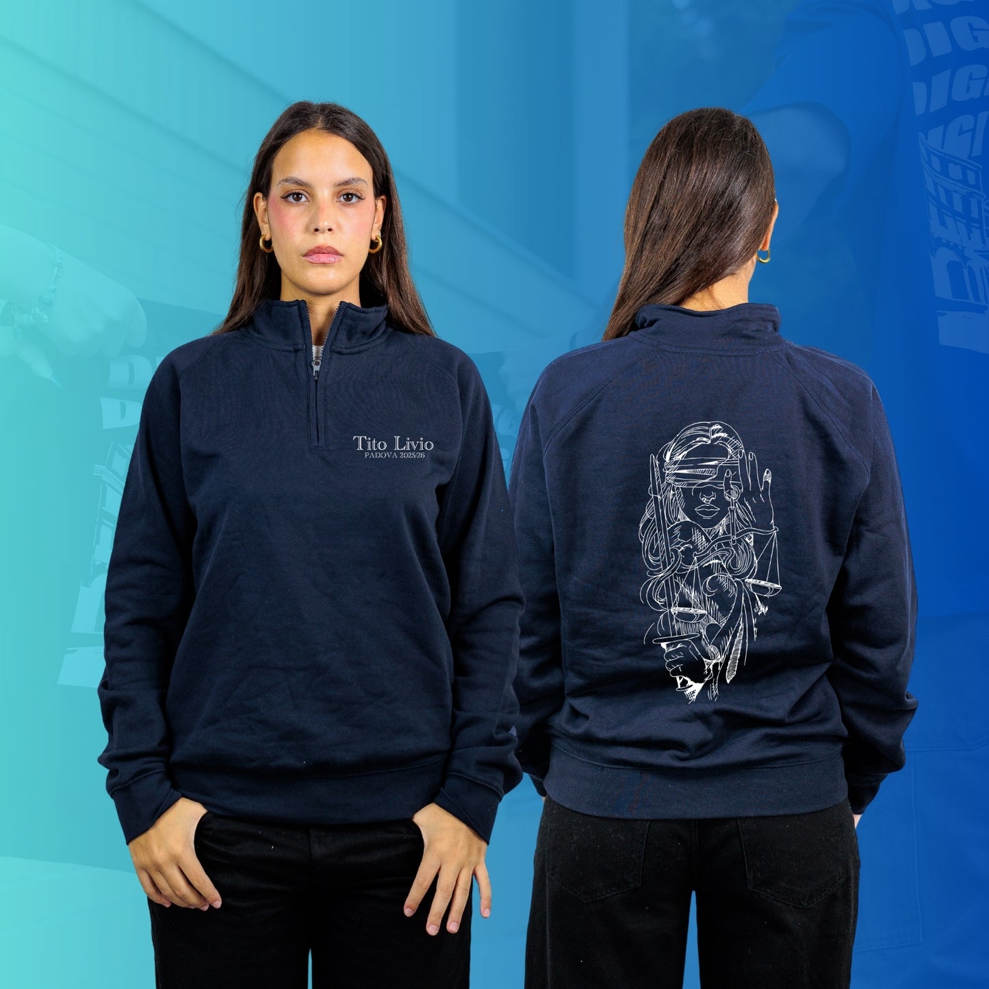 FELPA MEZZA ZIP mod 2 TITO LIVIO