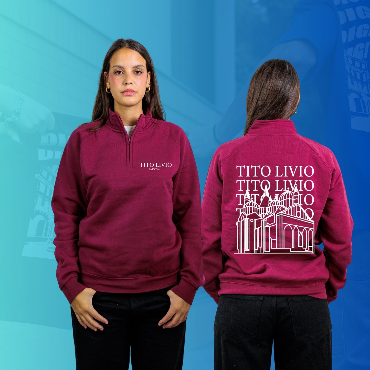 FELPA MEZZA ZIP mod 1 TITO LIVIO