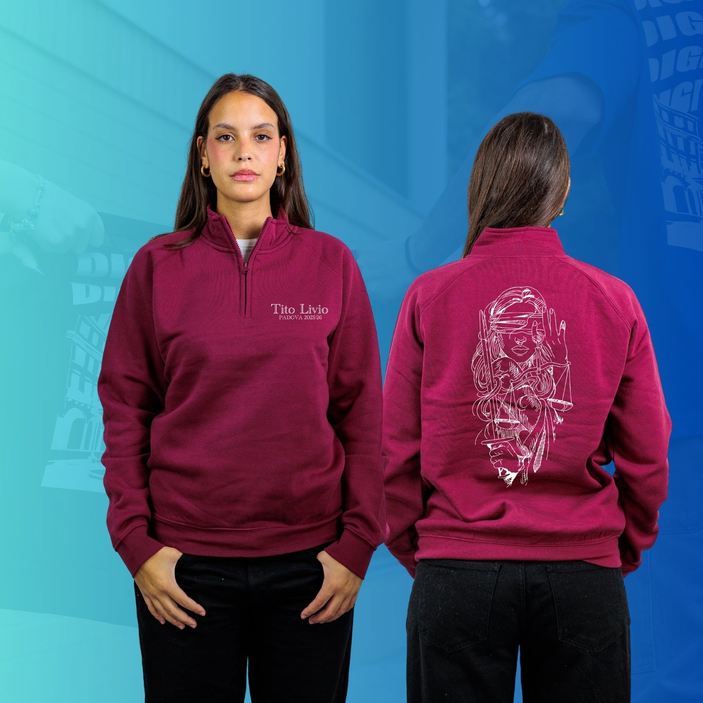 FELPA MEZZA ZIP mod 2 TITO LIVIO