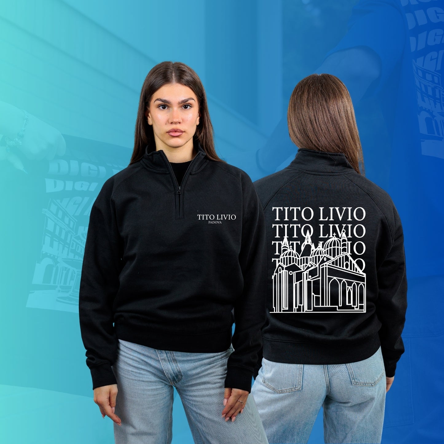 FELPA MEZZA ZIP mod 1 TITO LIVIO