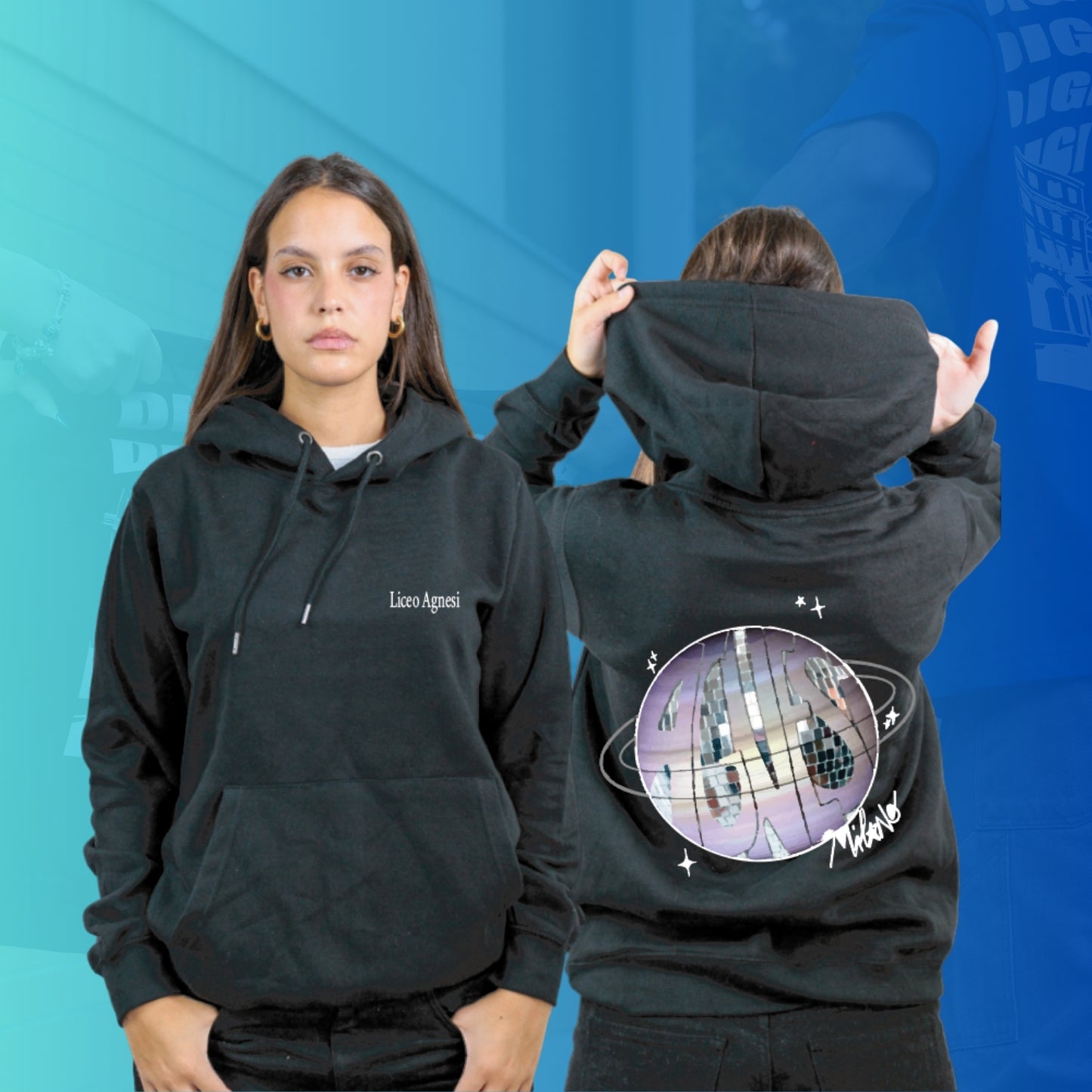 FELPA CON CAPPUCCIO AGNESI 1