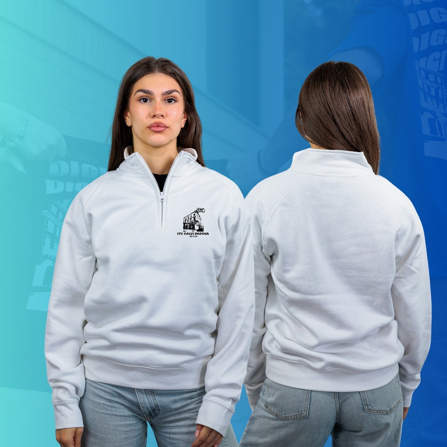 FELPA MEZZA ZIP CALVI