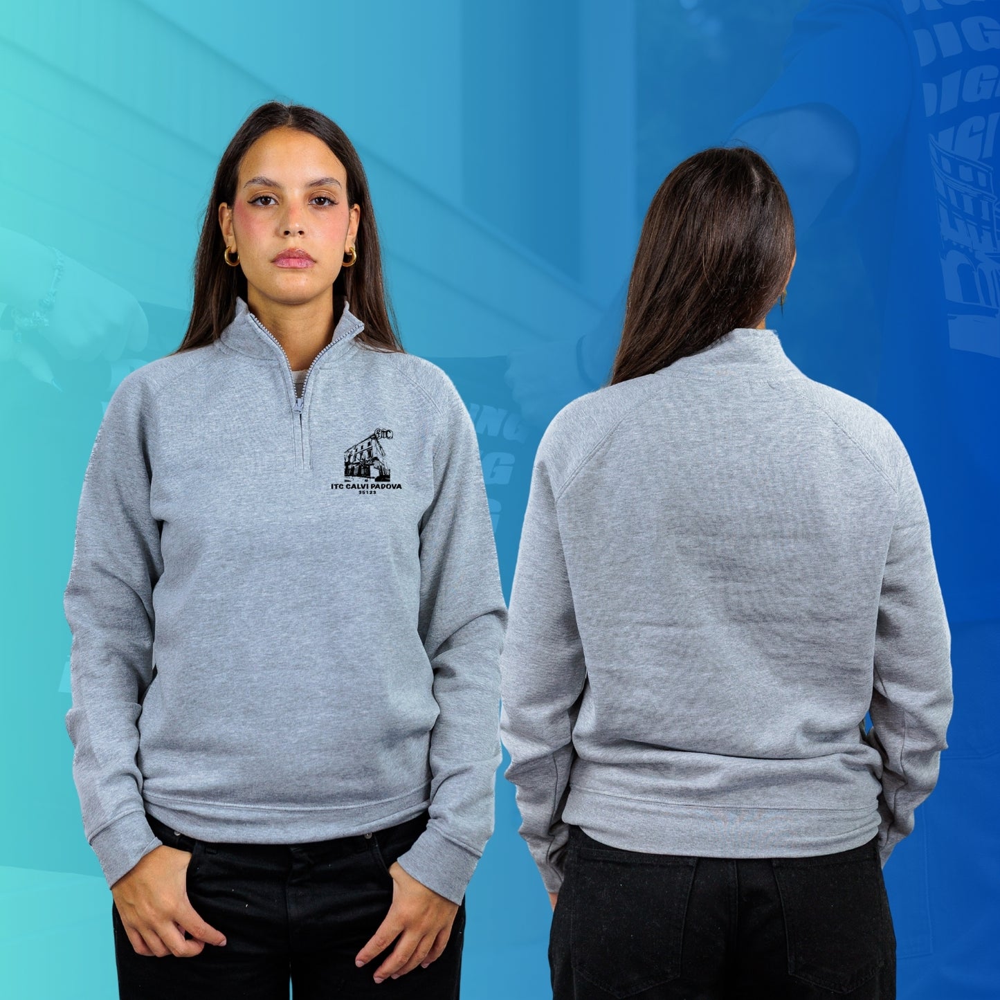 FELPA MEZZA ZIP CALVI