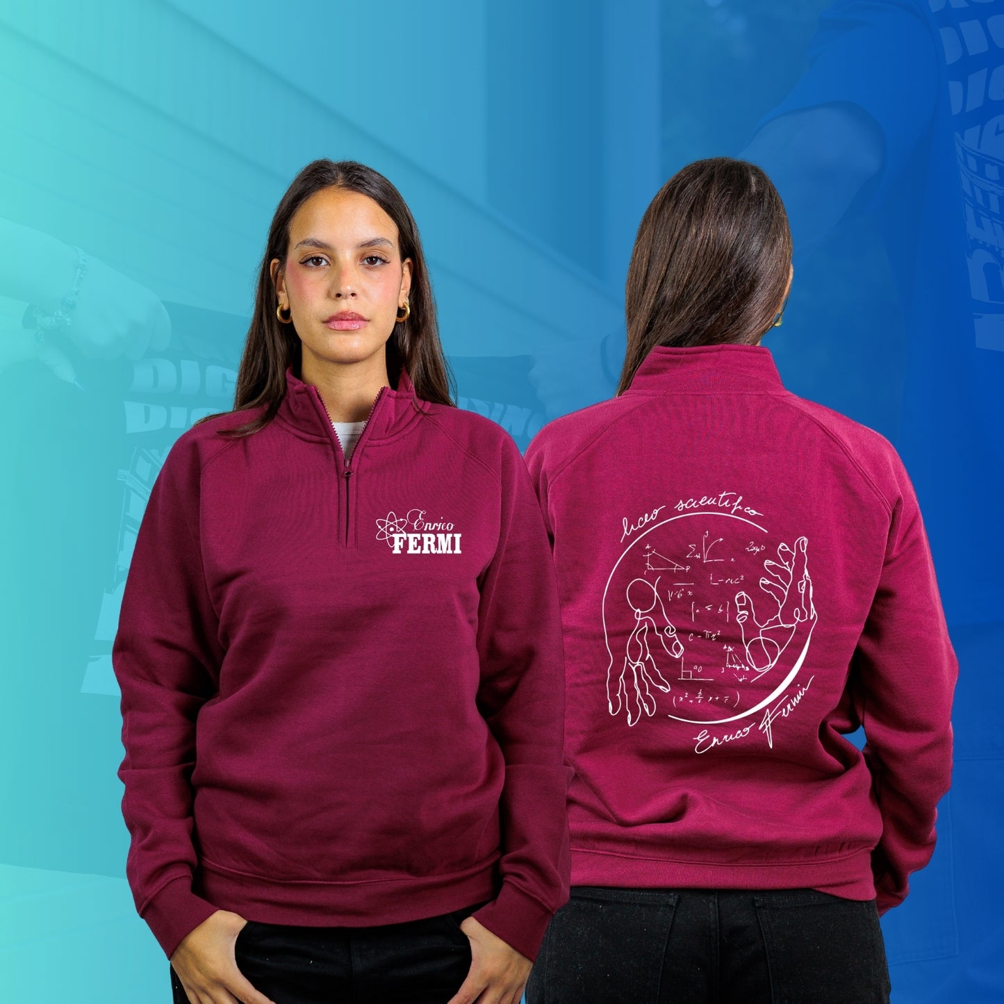 FELPA MEZZA ZIP FERMI