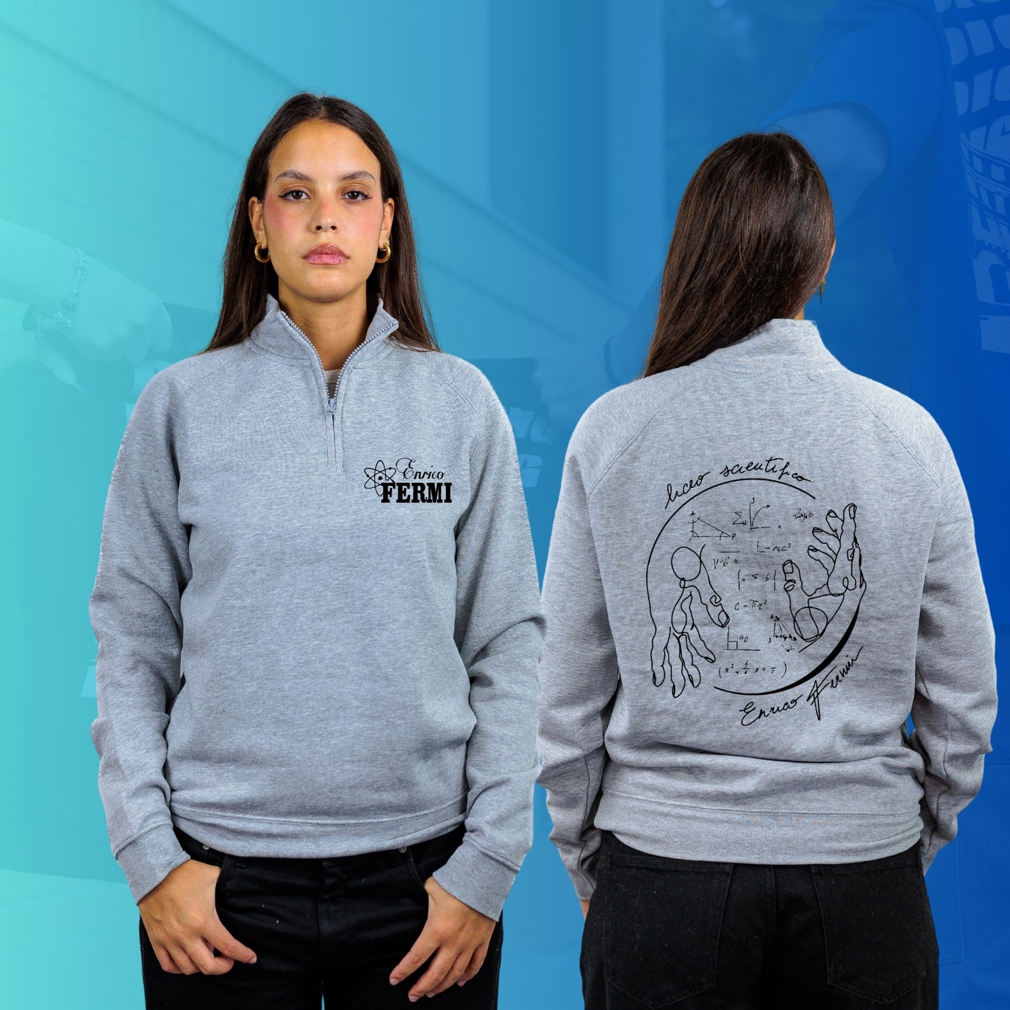 FELPA MEZZA ZIP FERMI