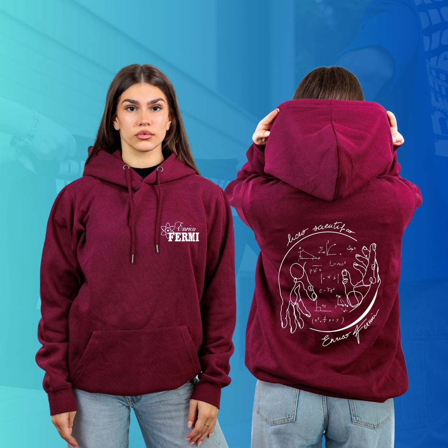 FELPA CON CAPPUCCIO FERMI