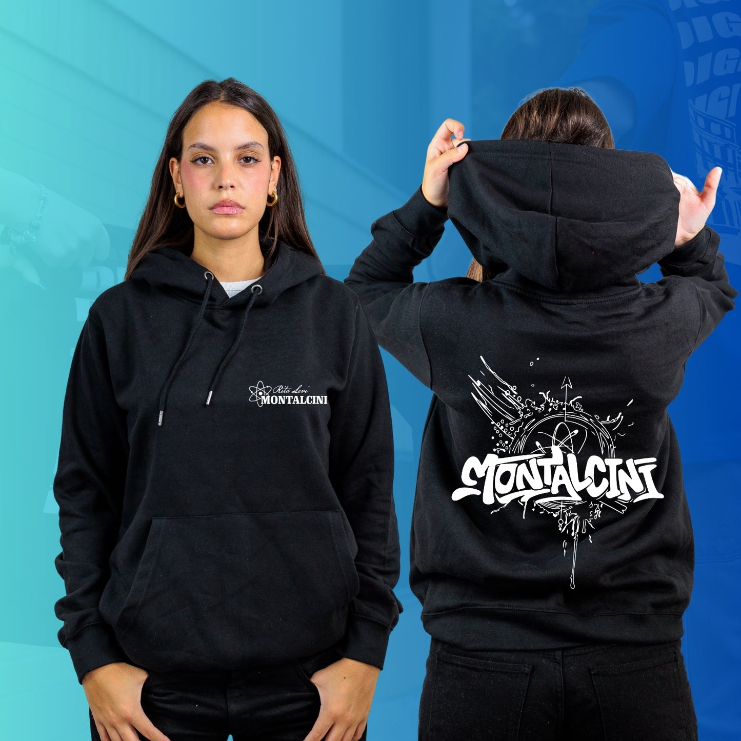 FELPA CON CAPPUCCIO MONTALCINI