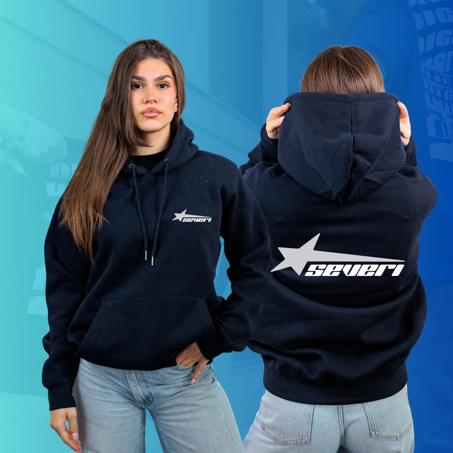 FELPA CON CAPPUCCIO SEVERI