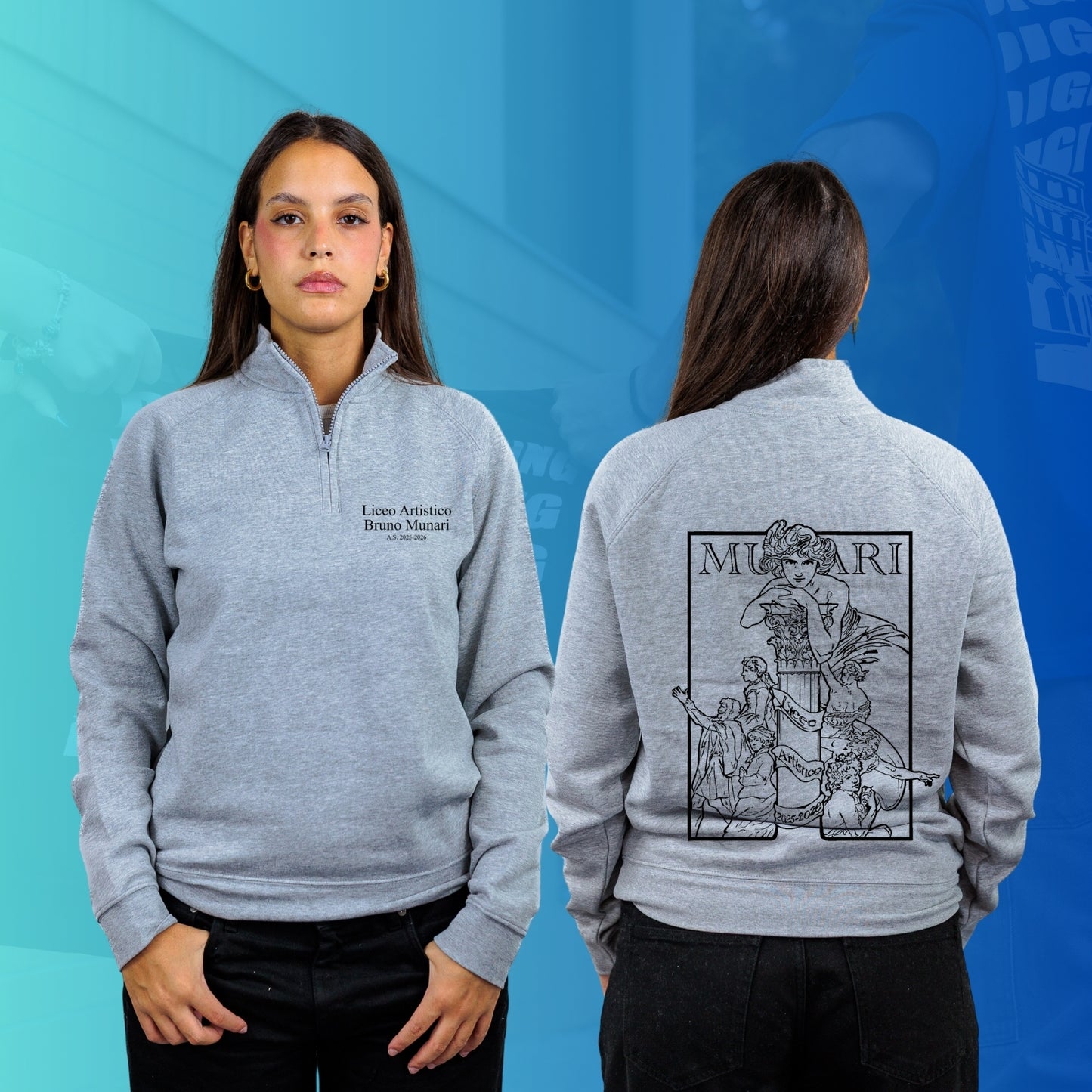 FELPA MEZZA ZIIP MUNARI