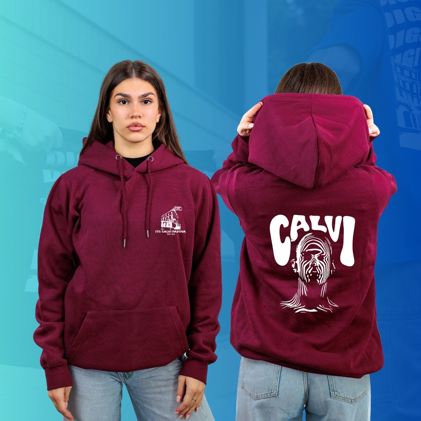 FELPA CON CAPPUCCIO CALVI 1