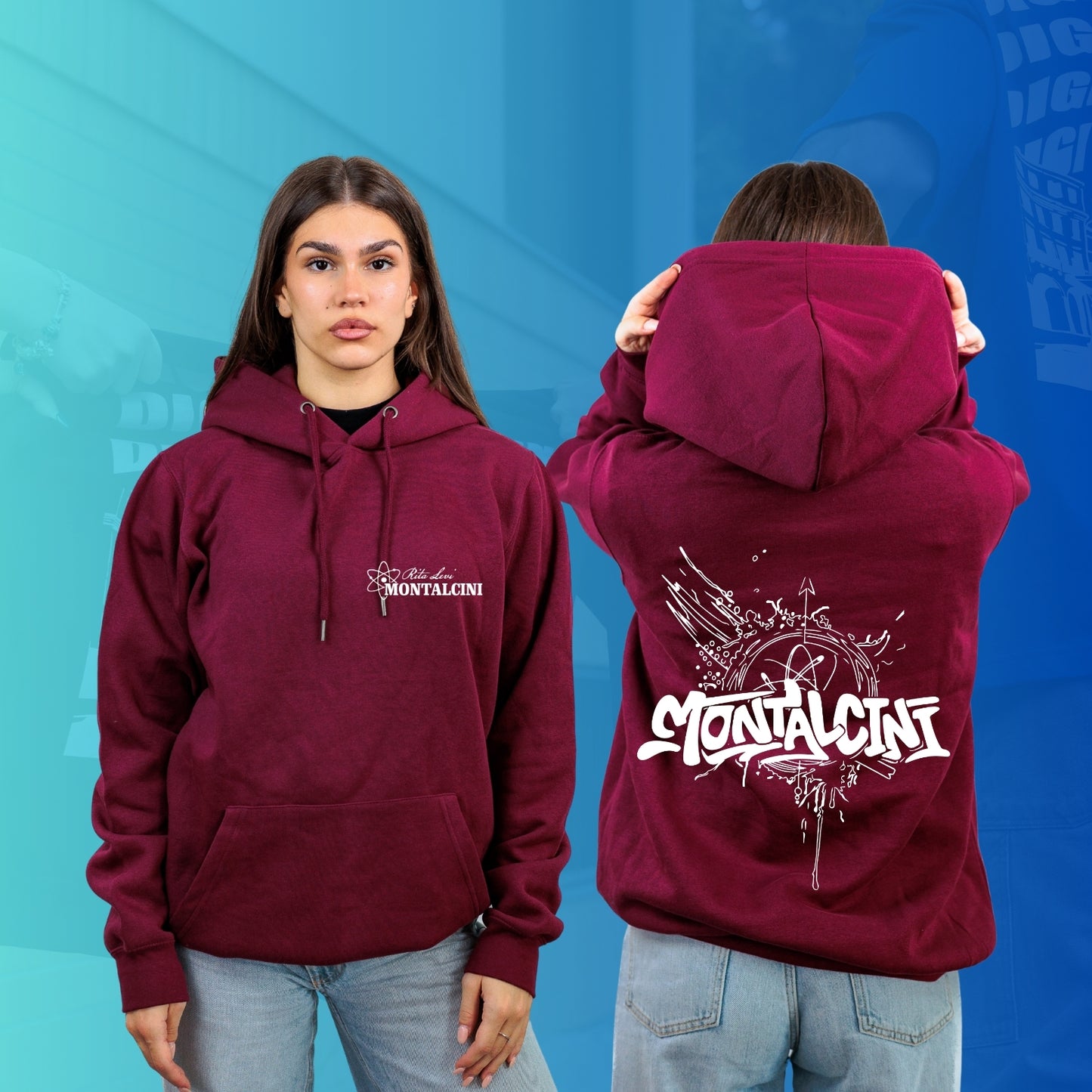 FELPA CON CAPPUCCIO MONTALCINI