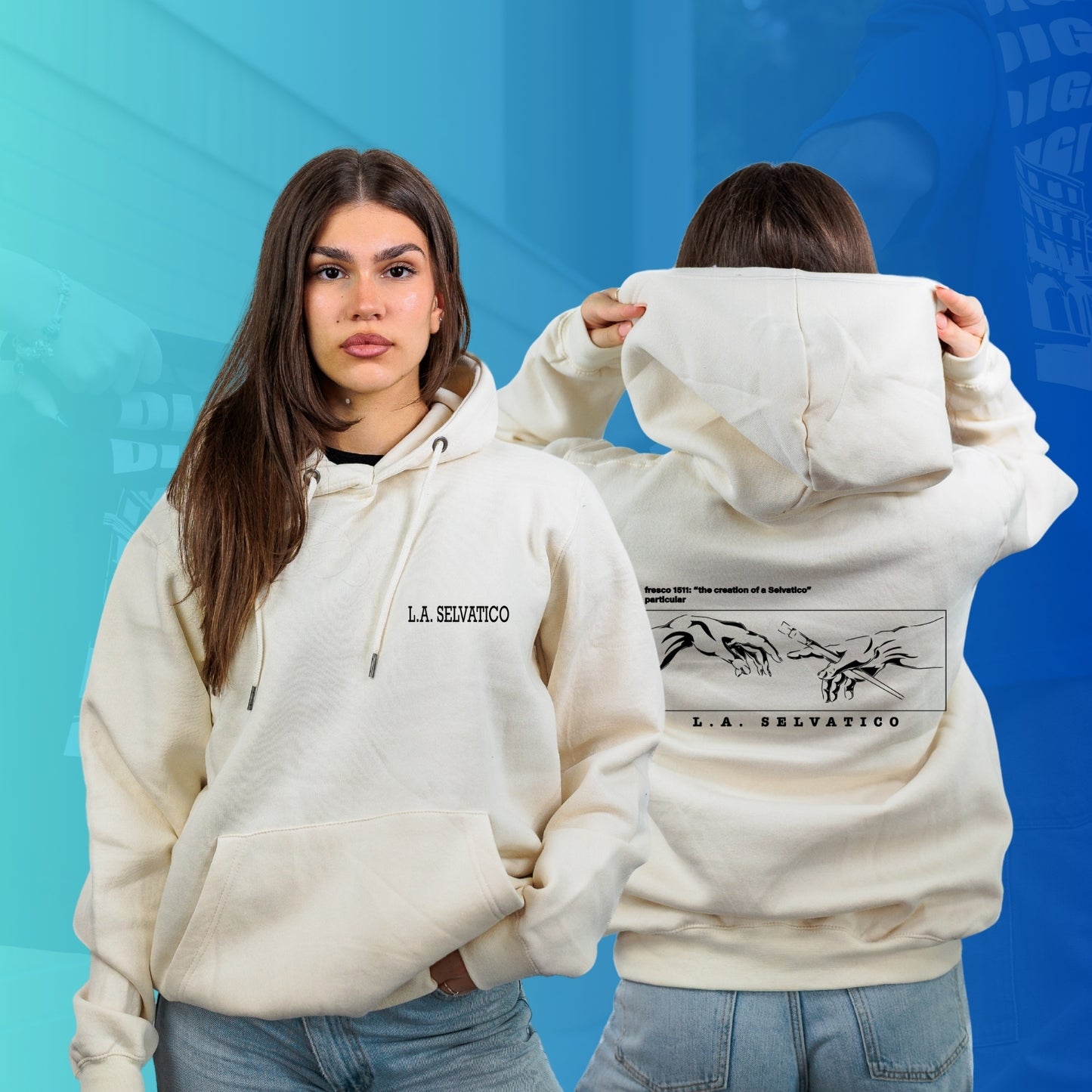 FELPA CON CAPPUCCIO SELVATICO