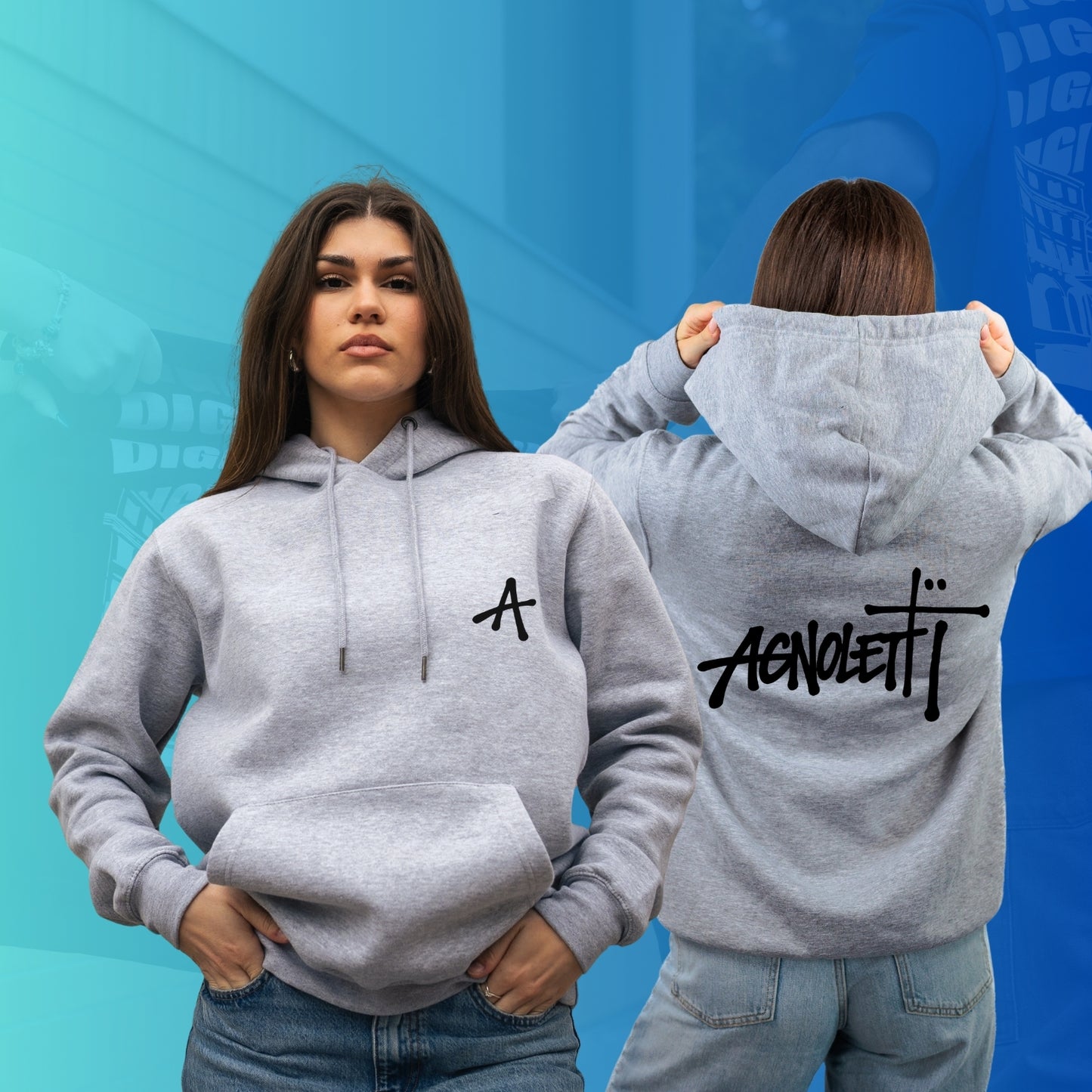 FELPA CON CAPPUCCIO special AGNOLETTI