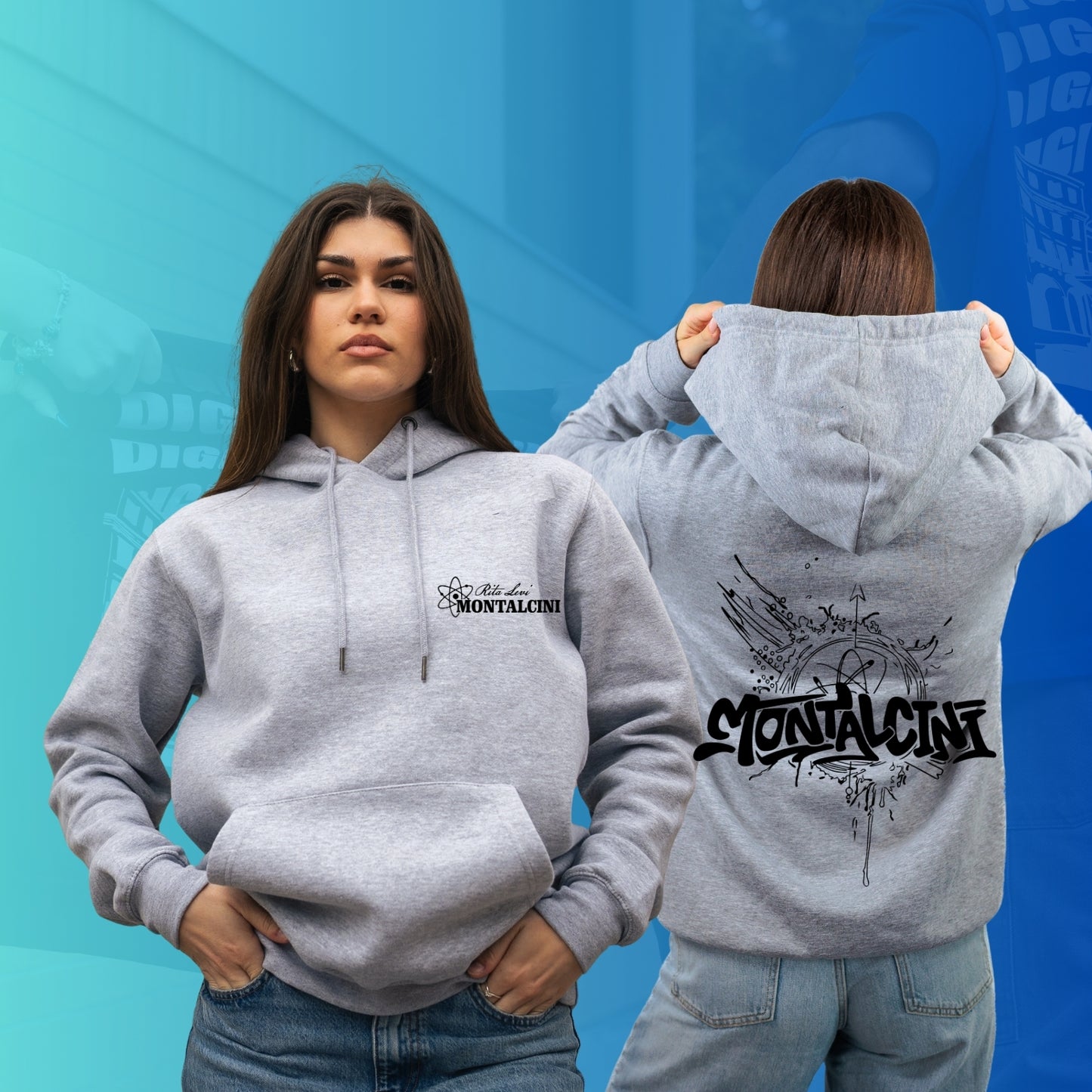 FELPA CON CAPPUCCIO MONTALCINI