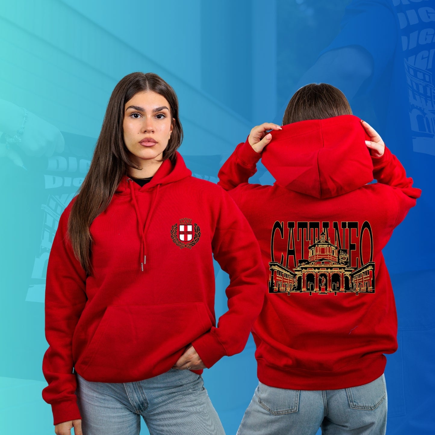 FELPA CON CAPPUCCIO CATTANEO