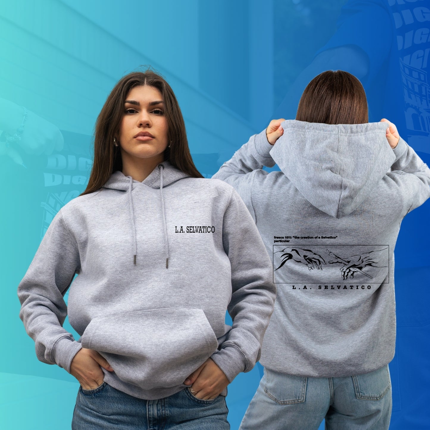 FELPA CON CAPPUCCIO SELVATICO