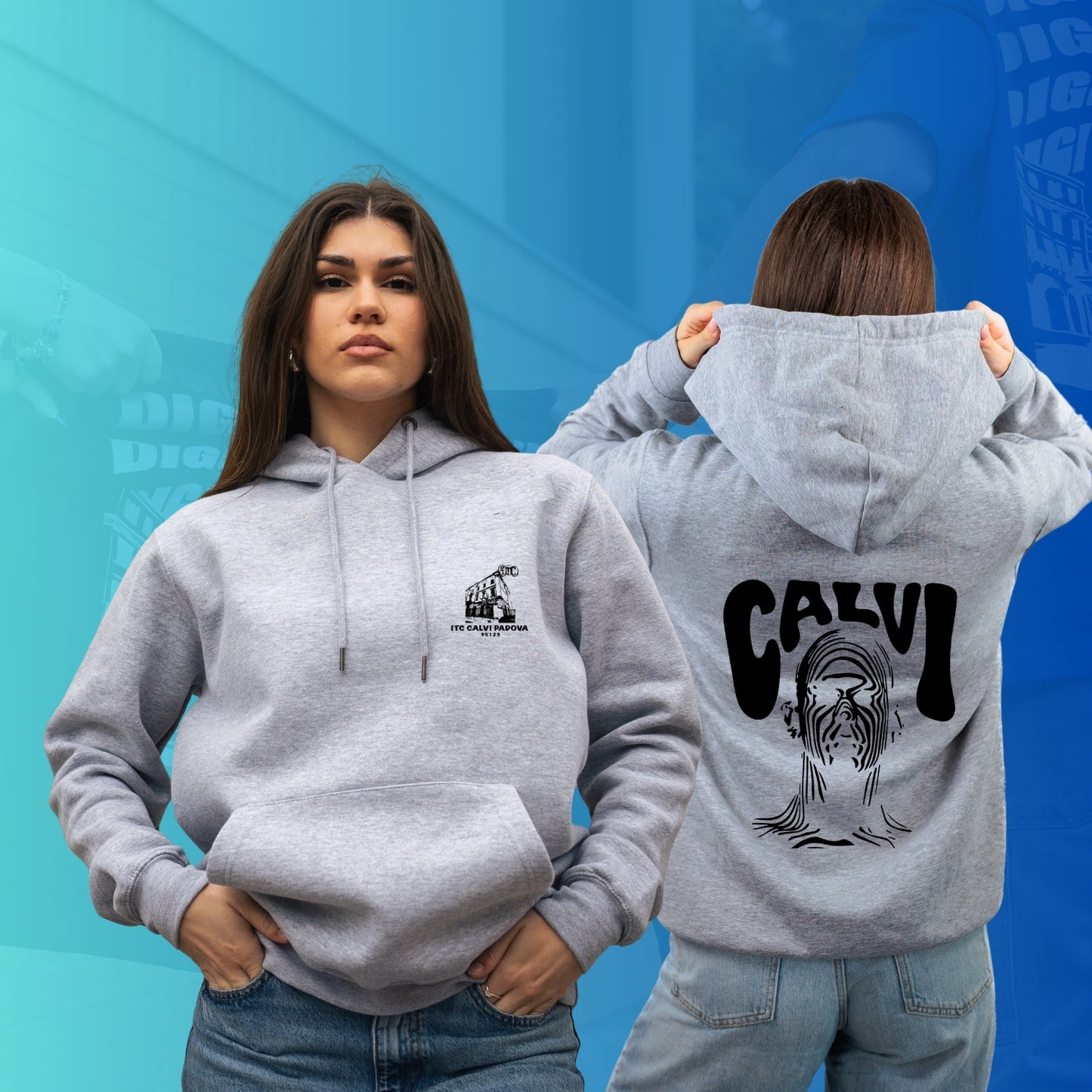 FELPA CON CAPPUCCIO CALVI 1