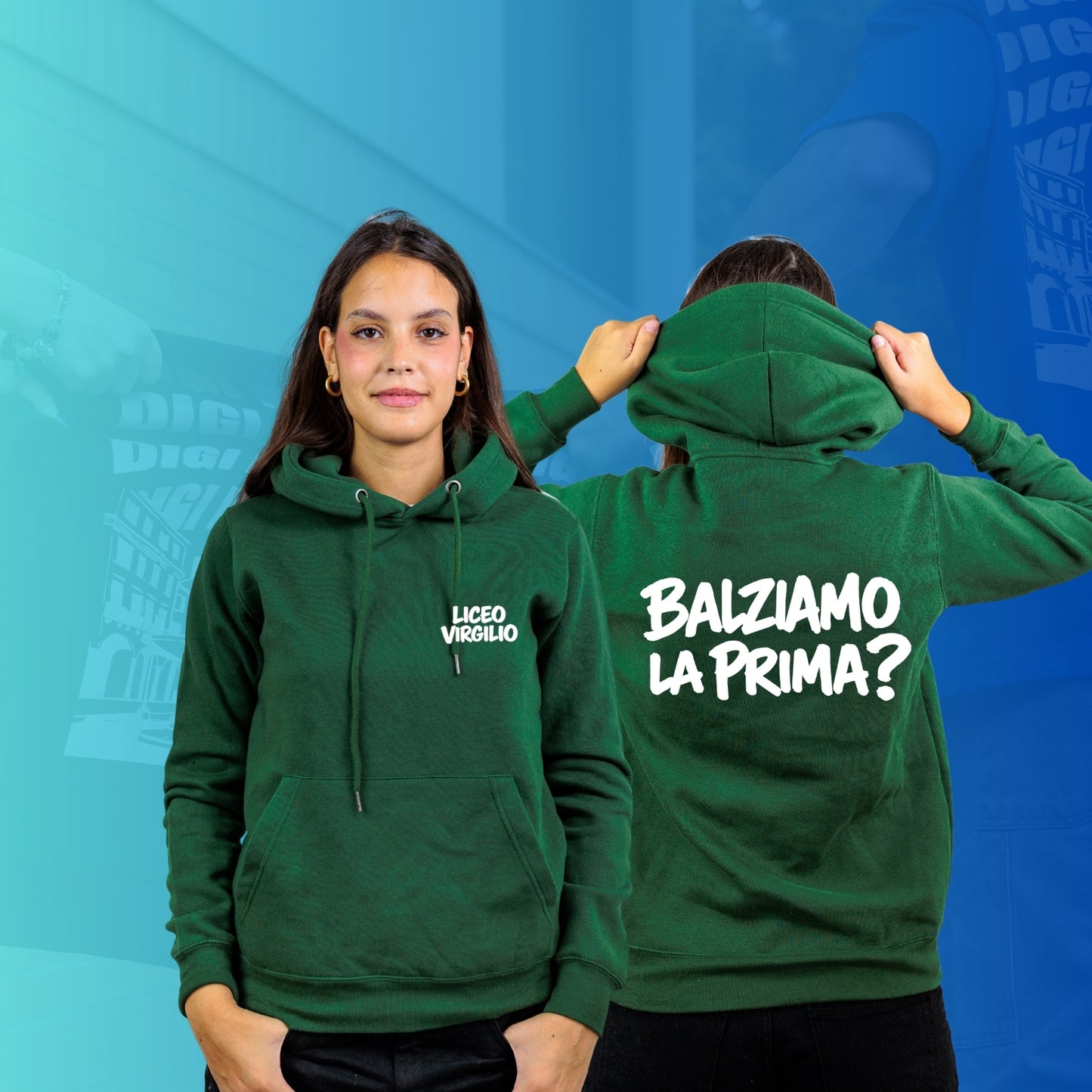 FELPA CON CAPPUCCIO VIRGILIO special