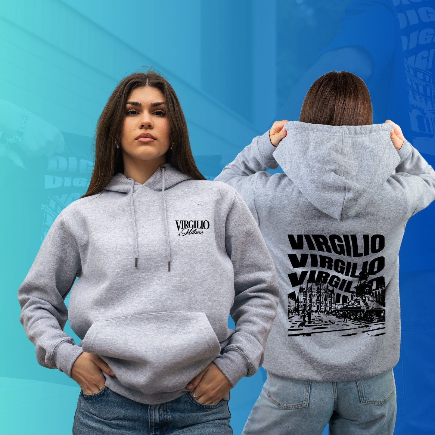 FELPA CON CAPPUCCIO VIRGILIO