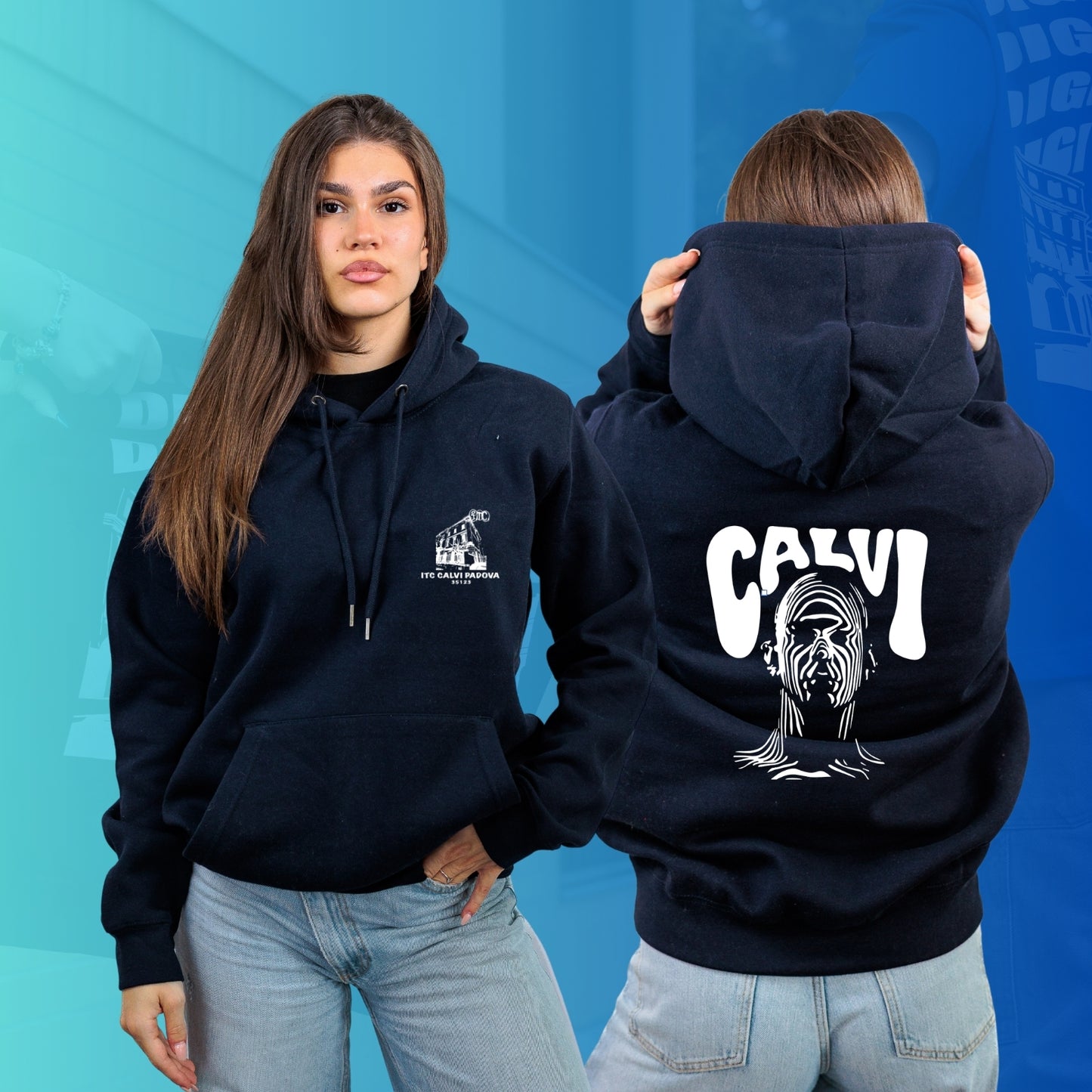 FELPA CON CAPPUCCIO CALVI 1