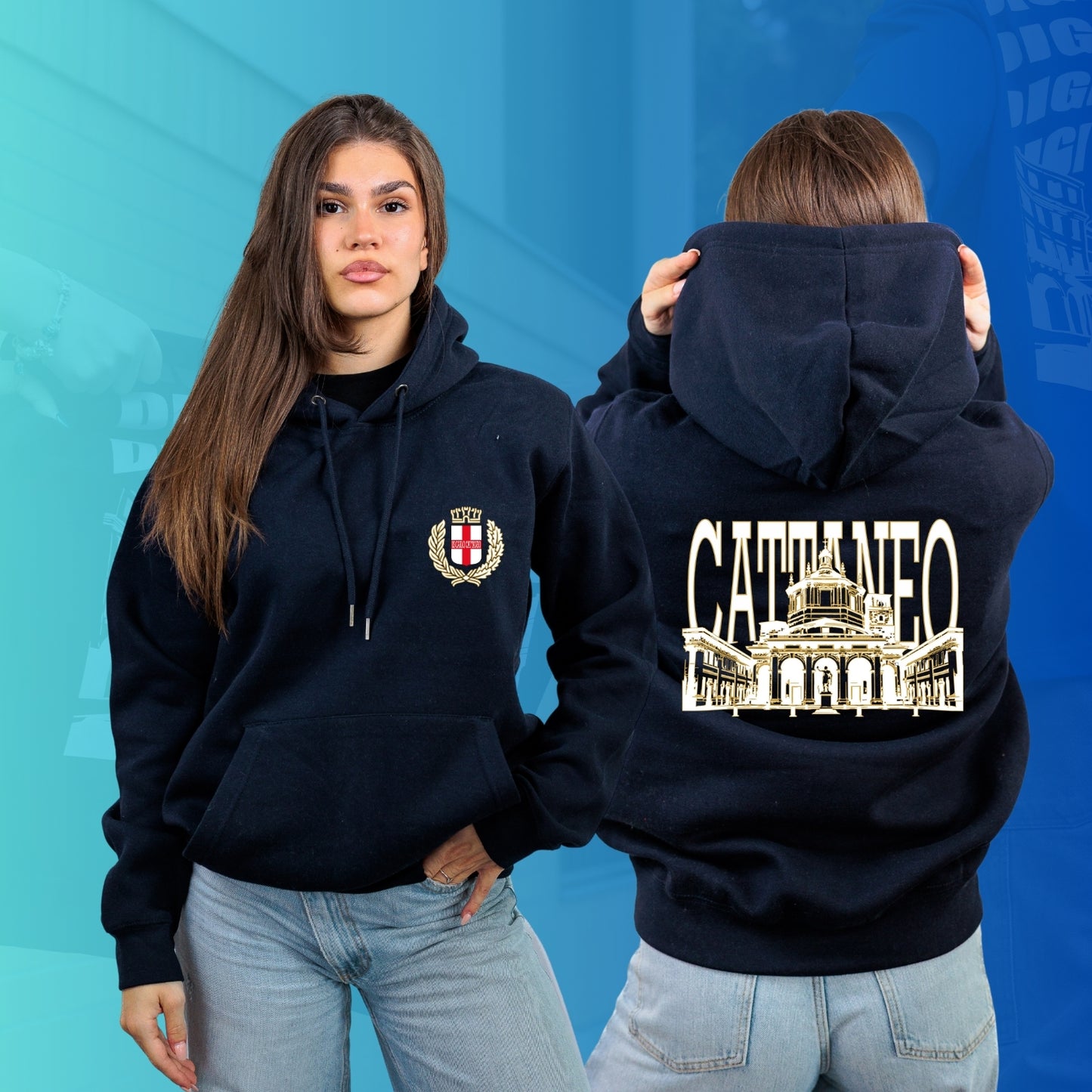 FELPA CON CAPPUCCIO CATTANEO