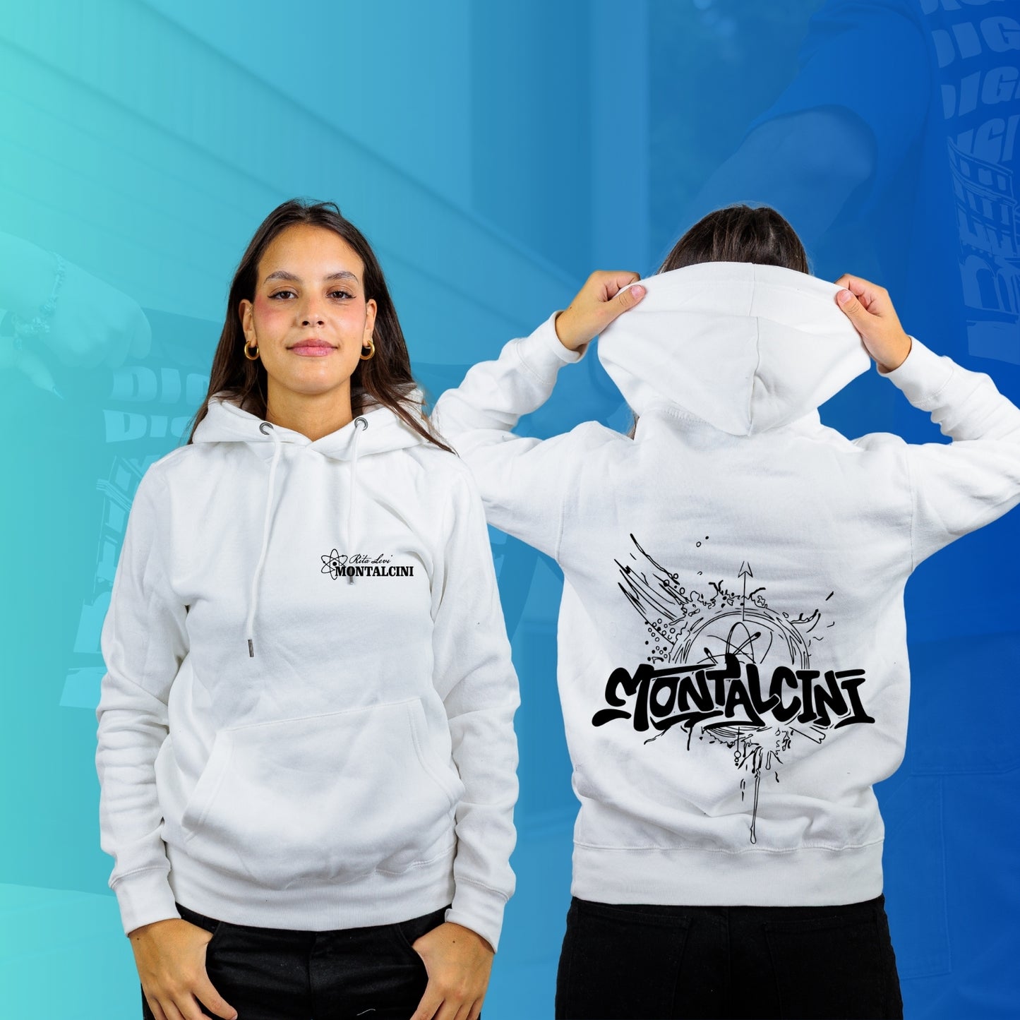 FELPA CON CAPPUCCIO MONTALCINI