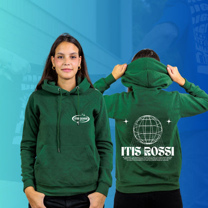 FELPA CON CAPPUCCIO ROSSI