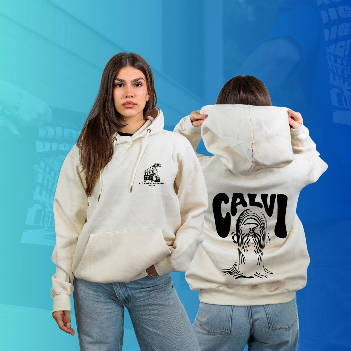 FELPA CON CAPPUCCIO CALVI 1