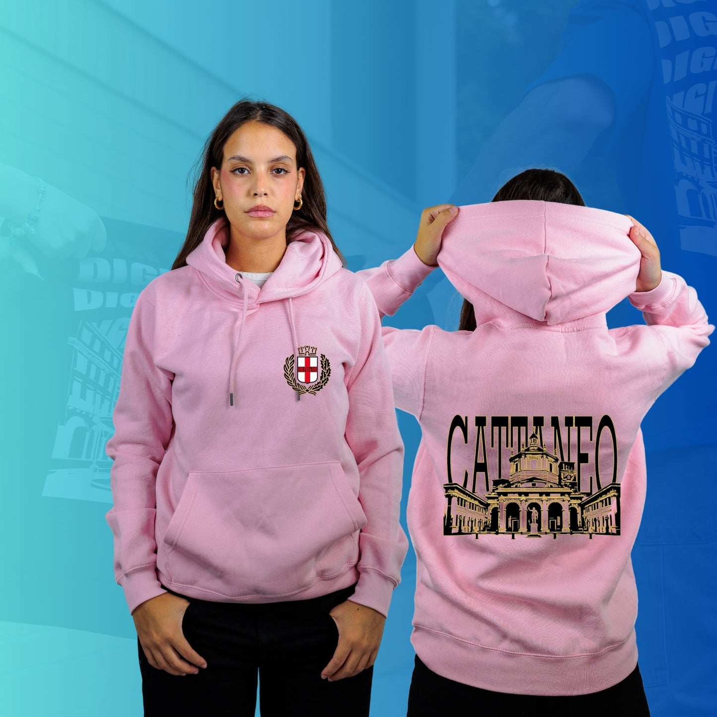 FELPA CON CAPPUCCIO CATTANEO