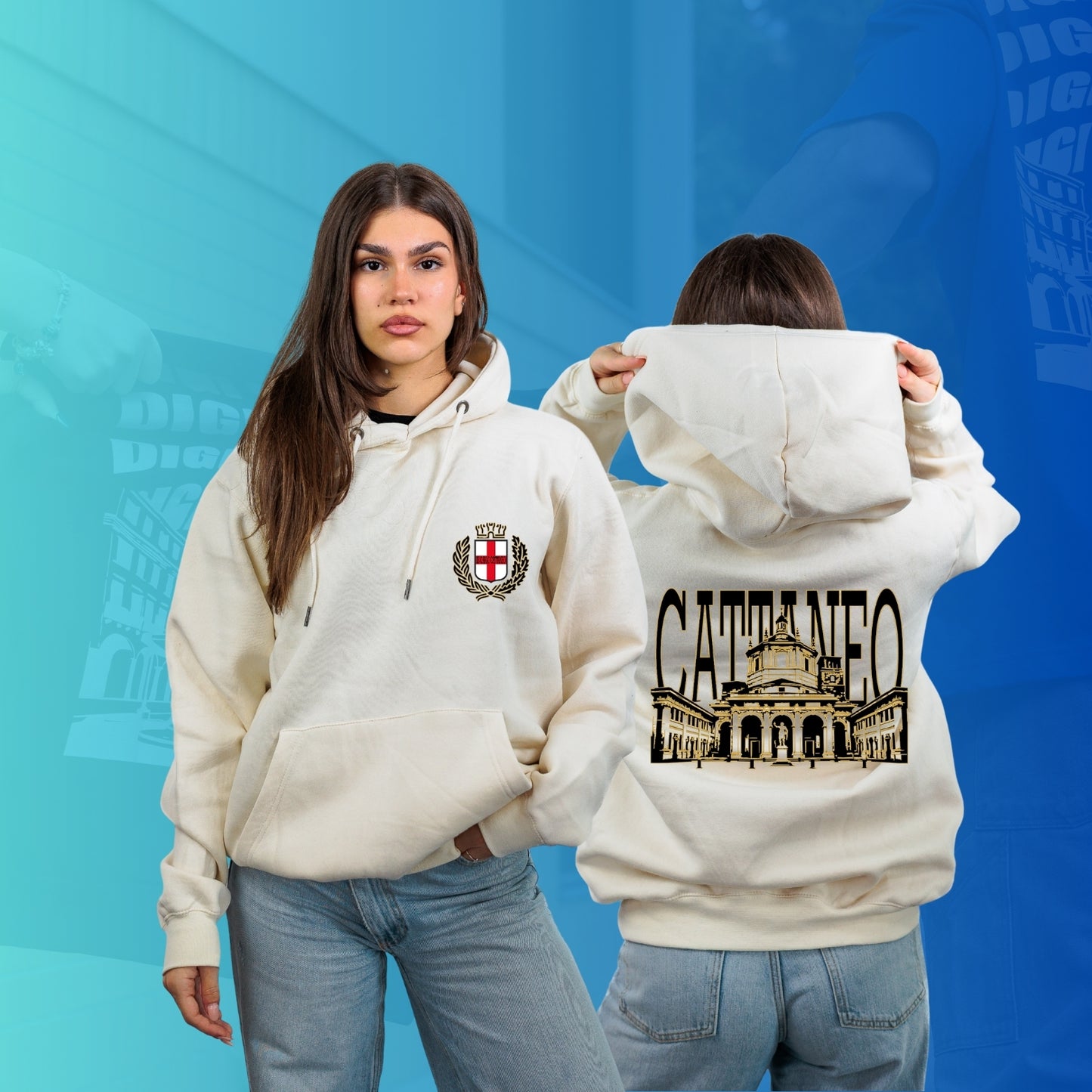 FELPA CON CAPPUCCIO CATTANEO