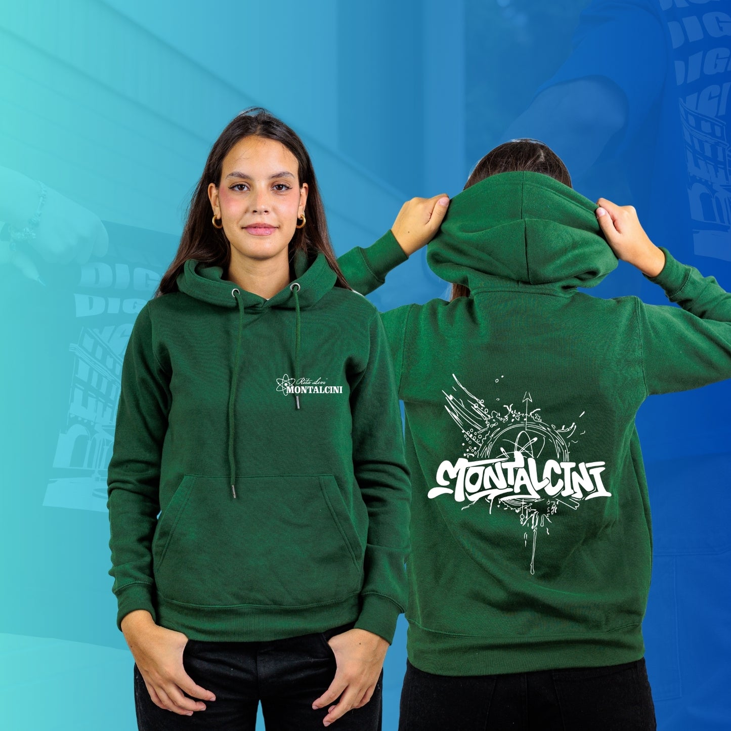 FELPA CON CAPPUCCIO MONTALCINI