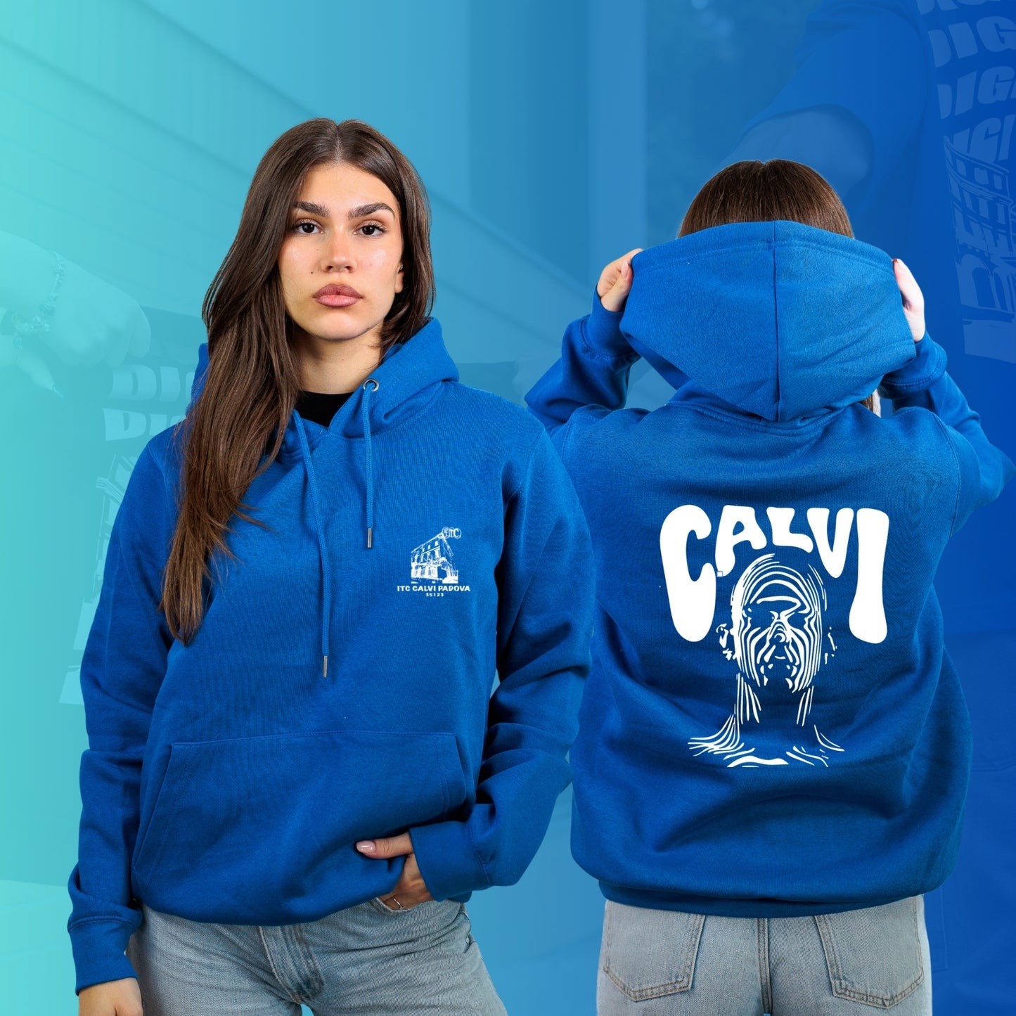 FELPA CON CAPPUCCIO CALVI 1